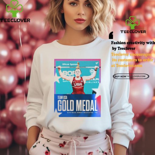 Official Olivia Reeves Team USA Gold Medal Women’s Weightlifting 71kg Paris Olympic 2024 Poster t shirt
