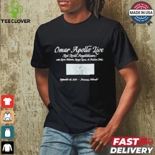 Official Omar apollo live red rocks amphitheatre sep 26 2024 event T hoodie, sweater, longsleeve, shirt v-neck, t-shirt