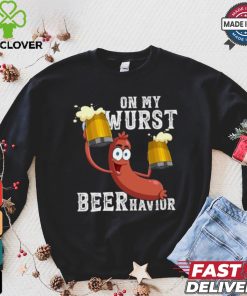 Official On my wurst behavior beer schnitzel oktoberfest costume T shirt
