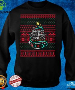 Official Oncology Christmas Crew Oncology Nurse Ugly Christmas Tee Sweater Shirt