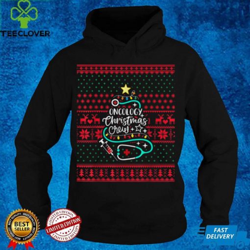 Official Oncology Christmas Crew Oncology Nurse Ugly Christmas Tee Sweater Shirt