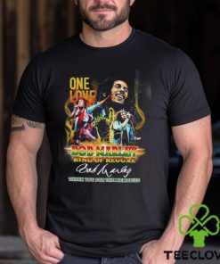 Official One Love Bod Marley King Of Reggae Thank You For The Memories Signature Shirt