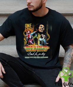 Official One Love Bod Marley King Of Reggae Thank You For The Memories Signature Shirt