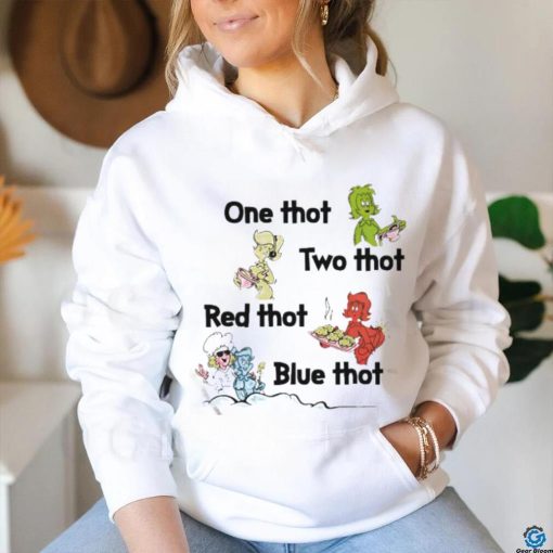 Official One Thot Two Thot Red Thot Blue Thot Shirt