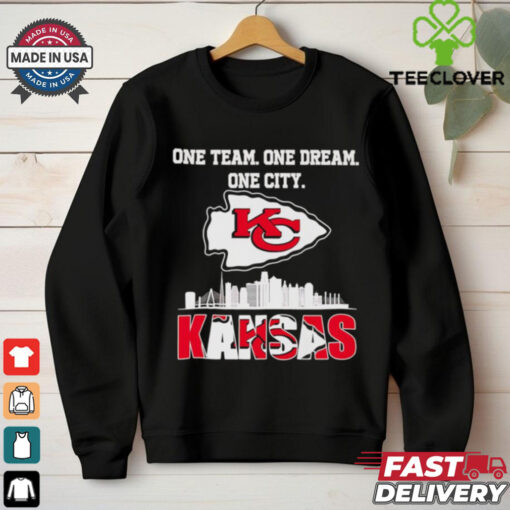 Official One team one dream one city Kansas City Chiefs skyline shirt