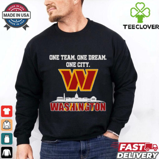 Official One team one dream one city Washington skyline city shirt
