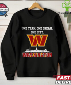 Official One team one dream one city Washington skyline city shirt