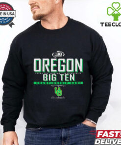 Official Oregon Ducks 2024 Big Ten Football Championship Game Schedule Lucas Oil Stadium Indianapolis t shirt