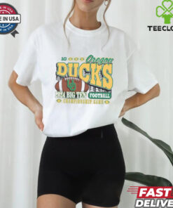 Official Oregon Ducks Ash 2024 Big Ten Football Championship Game T-shirt sports fan shirt celebrating Oregon Ducks in the Big Ten Championship game