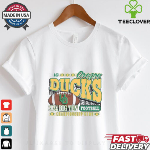 Official Oregon Ducks Ash 2024 Big Ten Football Championship Game Football t shirt