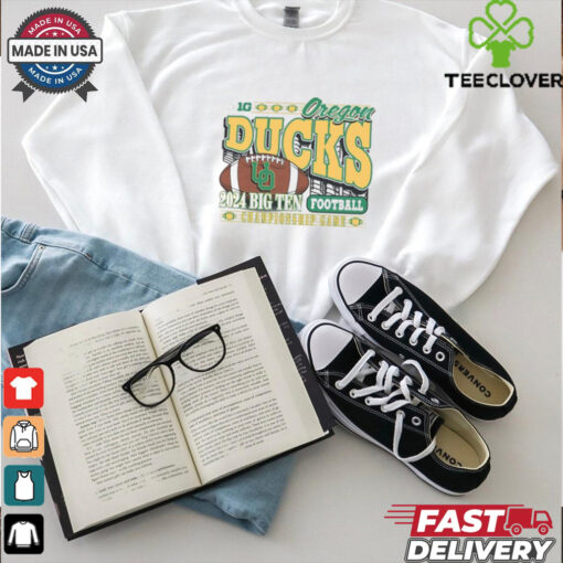 Official Oregon Ducks Ash 2024 Big Ten Football Championship Game Football t shirt
