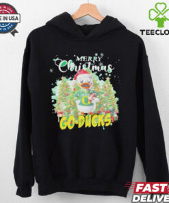 Official Oregon Ducks Mascot Merry Christmas Go Ducks Sweatshirt 2 Official Oregon Ducks Mascot Merry Christmas Go Ducks Sweatshirt