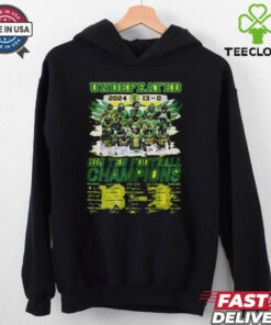 Official Oregon Ducks Teams 2024 Big Ten Football Champions Signatures Shirt