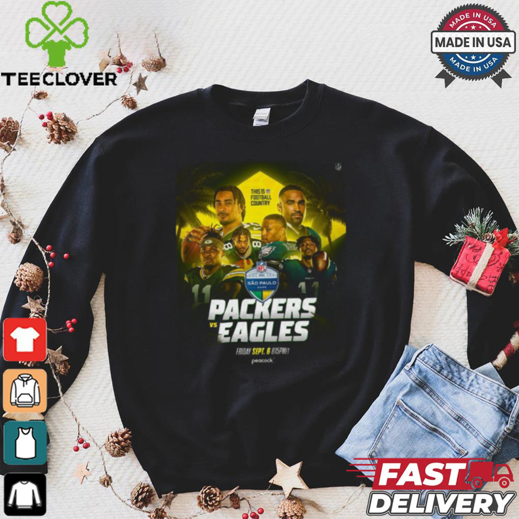 Official Packers vs Eagles NFL game in Sao Paulo Brazil 2024 Shirt Official Packers vs Eagles NFL game in Sao Paulo Brazil 2024 Shirt