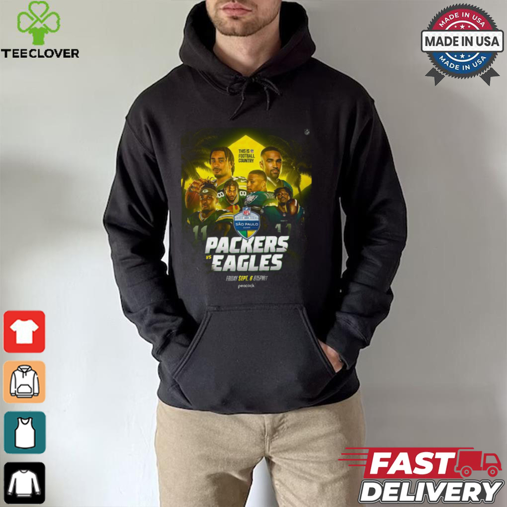 Official Packers vs Eagles NFL game in Sao Paulo Brazil 2024 Shirt Official Packers vs Eagles NFL game in Sao Paulo Brazil 2024 Shirt