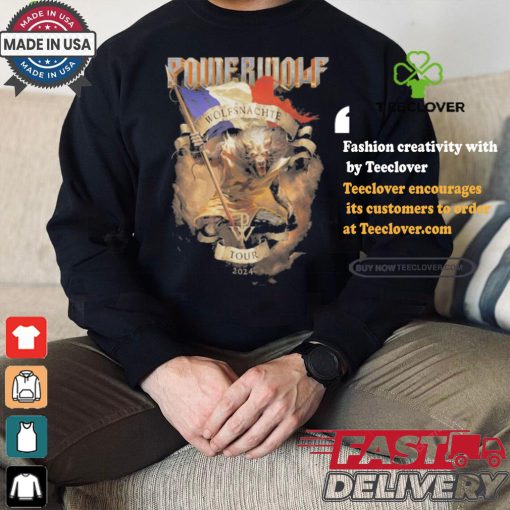 Official Paris Powerwolf Wolfsnächte Tour 2024 shirt