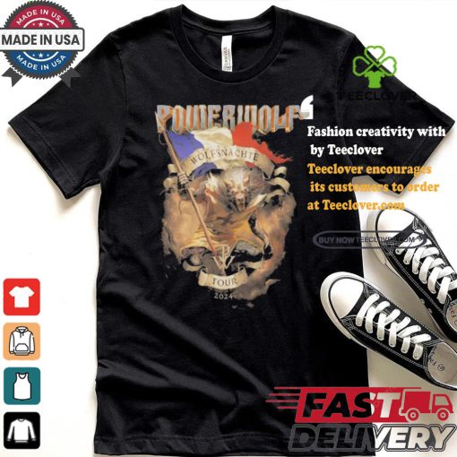 Official Paris Powerwolf Wolfsnächte Tour 2024 shirt