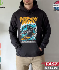 Official Parkway Drive 20 Year Anniversary Australian Tour 2024 Surfing Reaper t shirt