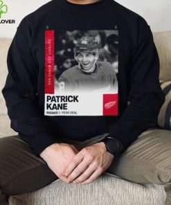 Official Patrick Kane Detroit Red Wings #88 Signed 1 year deal shirt
