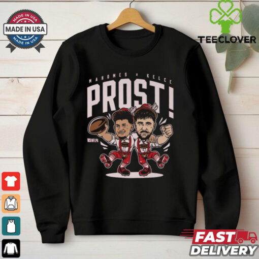 Official Patrick Mahomes And Travis Kelce Kansas City Chiefs Prost NFL Cartoon t shirt