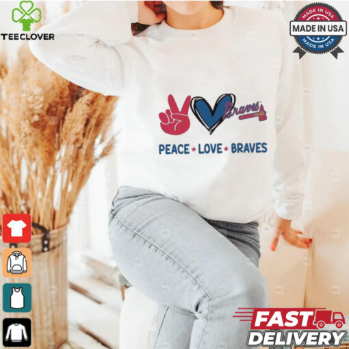 Official Peace Love Atlanta Braves MLB 2024 Shirt