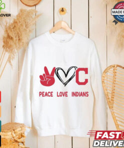 Official Peace Love Cleveland Indians MLB 2024 Shirt