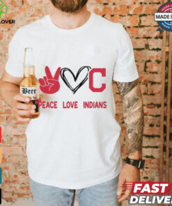 Official Peace Love Cleveland Indians MLB 2024 Shirt