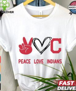 Official Peace Love Cleveland Indians MLB 2024 Shirt