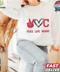 Official Peace Love Cleveland Indians MLB 2024 Shirt