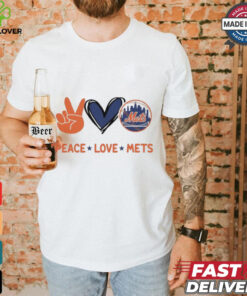 Official Peace Love New York Mets MLB 2024 Shirt