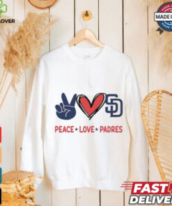 Official Peace Love San Diego Padres MLB 2024 Shirt