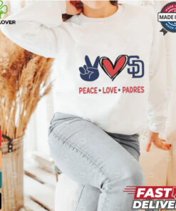 Official Peace Love San Diego Padres MLB 2024 Shirt