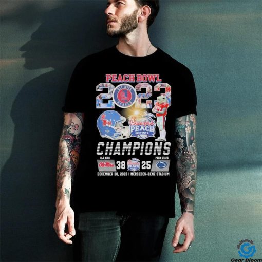 Official Peach Bowl 2023 Ole Miss Rebels Champions 38 25 Penn State Shirt
