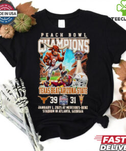 Official Peach Bowl Champions For Texas Beat Arizona State Mascot Shirt