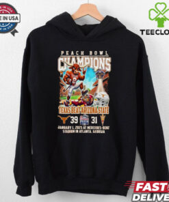 Official Peach Bowl Champions For Texas Beat Arizona State Mascot Shirt