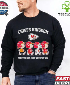 Official Peanuts And Friends X KC Chiefs Kingdom Forever Not Just When We Win Shirt