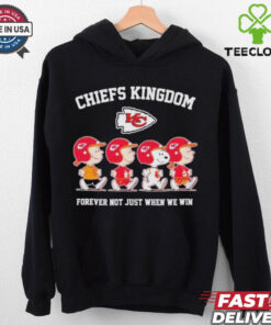Official Peanuts And Friends X KC Chiefs Kingdom Forever Not Just When We Win Shirt