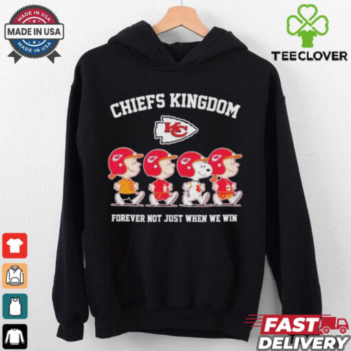 Official Peanuts And Friends X KC Chiefs Kingdom Forever Not Just When We Win Shirt