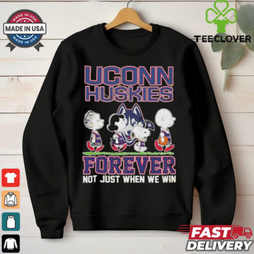 Official Peanuts Characters Abbey Road UConn Huskies Forever Not Just When We Win shirt