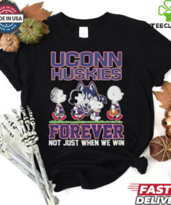 Official Peanuts Characters Abbey Road UConn Huskies Forever Not Just When We Win shirt