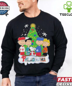 Official Peanuts Characters Snoopy X Philadelphia Sports Teams Merry Christmas shirt