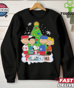 Official Peanuts Characters Snoopy X Philadelphia Sports Teams Merry Christmas shirt
