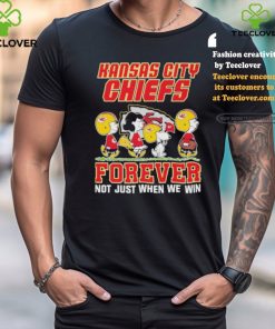 Official Peanuts Characters Walking Kansas City Chiefs Forever Not Just When We Win Shirt