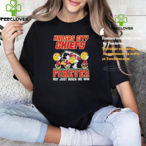 Official Peanuts Characters Walking Kansas City Chiefs Forever Not Just When We Win Shirt