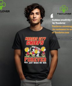 Official Peanuts Characters Walking Kansas City Chiefs Forever Not Just When We Win Shirt