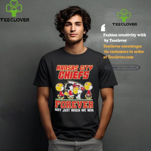 Official Peanuts Characters Walking Kansas City Chiefs Forever Not Just When We Win Shirt