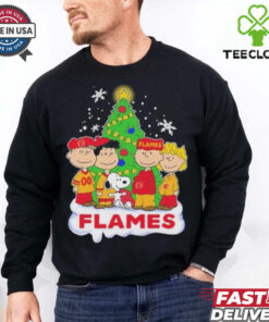 Official Peanuts Characters X Calgary Flames Merry Christmas Shirt