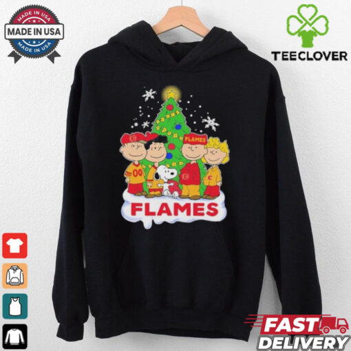 Official Peanuts Characters X Calgary Flames Merry Christmas Shirt