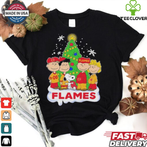 Official Peanuts Characters X Calgary Flames Merry Christmas Shirt