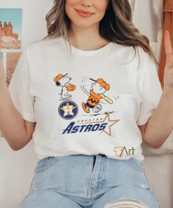 Official Peanuts Charlie Brown And Snoopy Playing Baseball Houston Astros Shirt